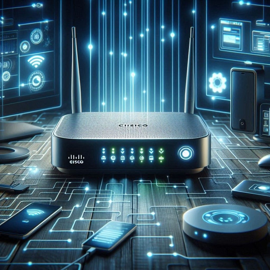 Illustration of connected network nodes representing IT network infrastructure